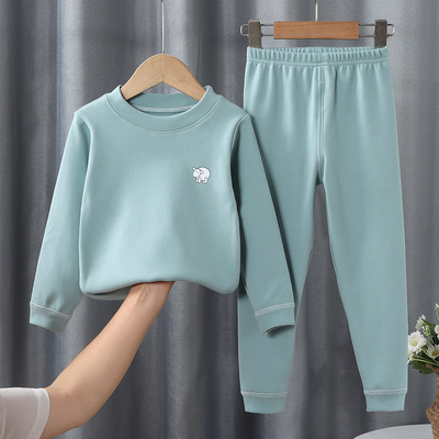 品牌儿童德绒保暖套装中大童秋衣秋裤男童女童内衣家居服宝宝打底