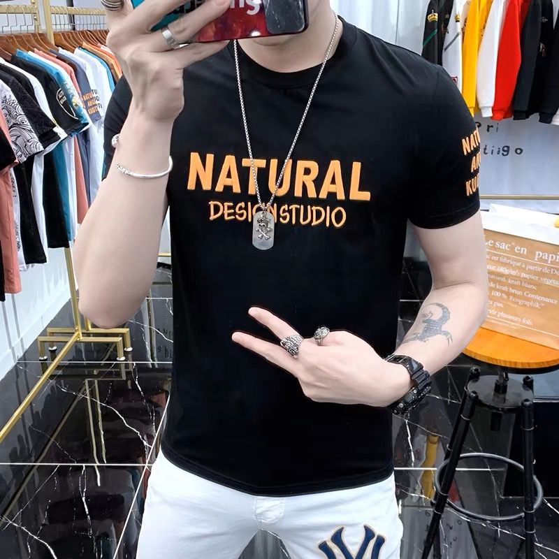 纯棉潮牌潮流个性印花上衣服T