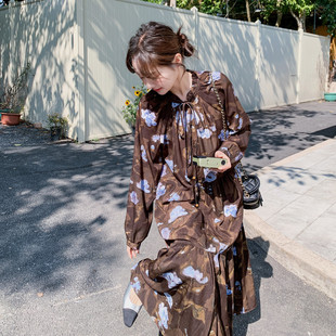 7371 花色老钱风木耳边碎花长裙p165控268 爆款