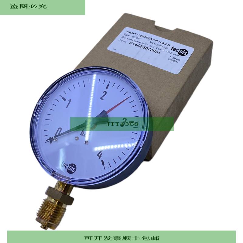 TECSIS P1444B073001 Manometer 100mm 0-4bar G1/2B Druckmessge