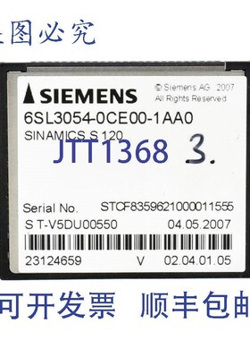 原装供应Sinamics S120 CompactFlash卡,6SL3054-0CE00-1AA0.6SL