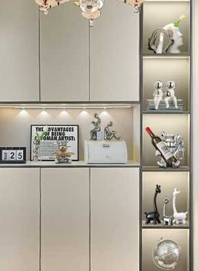 现代简约家居客厅酒柜红酒架摆件轻奢高档装饰品玄关餐边组合套装