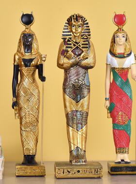 埃及旅游雕塑摆件现代简约家居大厅装饰法老摆设埃及古代传奇人物