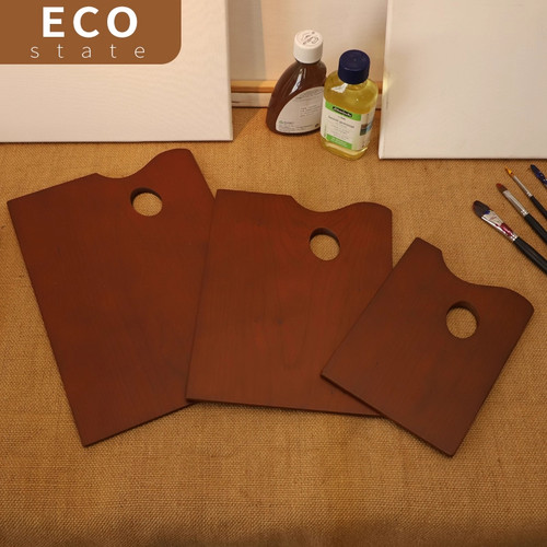 ECO专业古典方形实木调色板