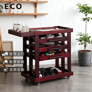 ECO意式 极简专业五层油画工具车美术生专用绘画工作室移动推车