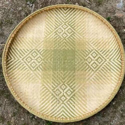 家用老式簸箕竹簸箕纯手工无孔编织竹编簸箕茶叶干货饺子帘药制品