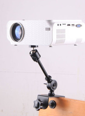 投影仪支架床头沙发免打孔夹式投影仪壁挂支架适用于极米小米等英制1/4螺丝孔投影仪置物架