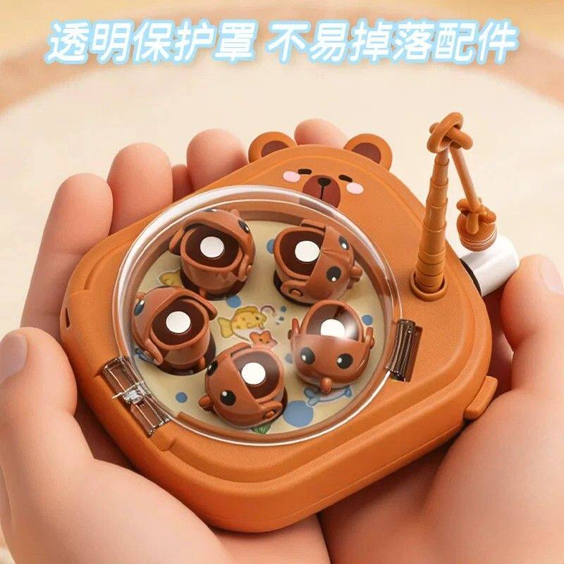儿童发条旋转磁性钓鱼玩具卡通便携式桌游创意小礼品男女孩礼物