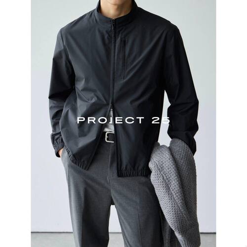 PROJECT 25 零压轻量化薄款户外休闲通勤夹克男士防泼水立领外套