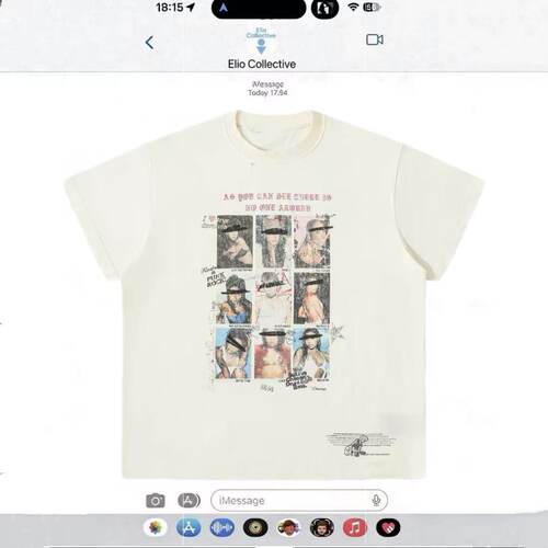 PSYCHO21 RAPPER人像复古破坏美式街头潮流宽松涂鸦印花短袖T恤