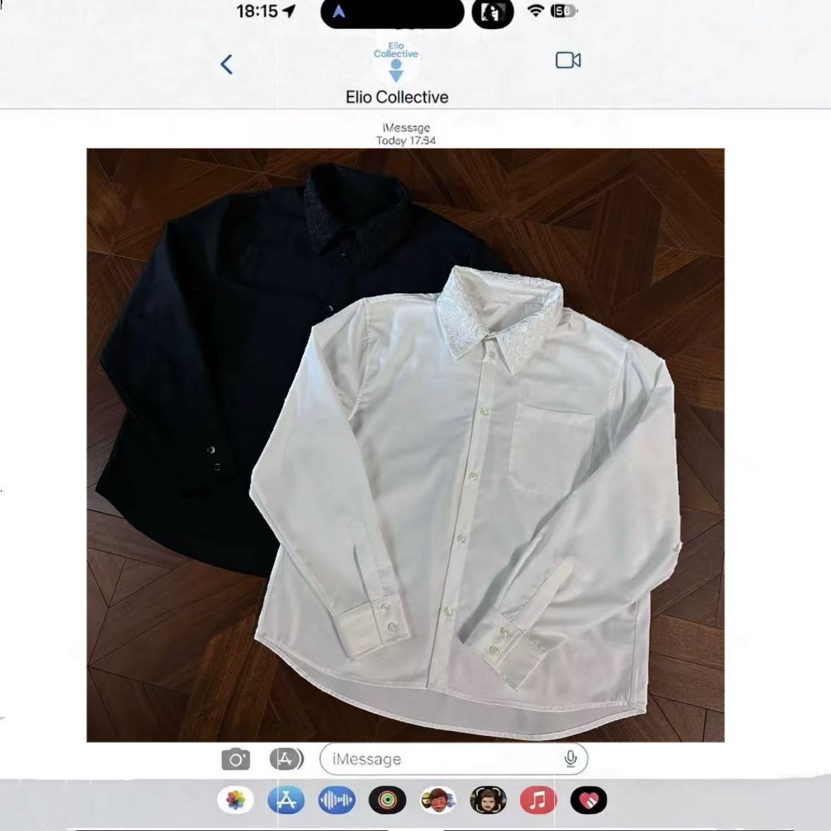 明星专供浮雕花领polo领衬衫传统西装剪裁长袖衬衫贝母扣衬衣男
