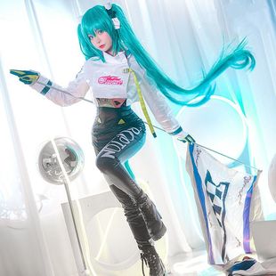初音未来cos服赛车初音2022.racing MIKU 游戏御宅套装c服