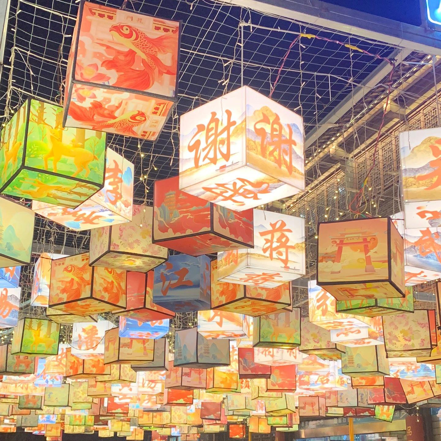 中式国潮灯笼定制logo户外防水市集灯笼墙方百家姓火锅店吊灯