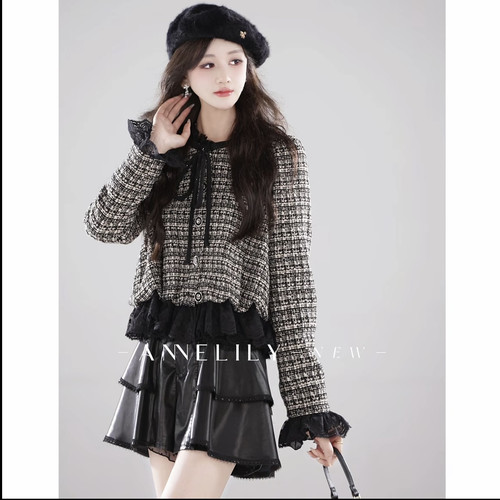ANNELILY安琪琪闻序秋季上新时尚休闲百搭重工外套AW2608047