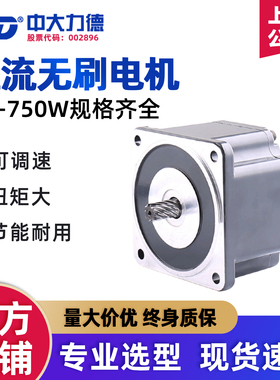 ZD中大力德直流无刷光电机可调速25W-500W低压24v48v高压220v马达