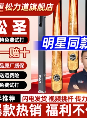 松力道松圣逐日皓月摩枭X1极光黑八桌球杆台球杆小头通杆动灵X3