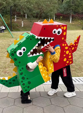 霸王龙儿童cosplay服装演出服恐龙人偶衣服表演动物幼儿园cos男孩