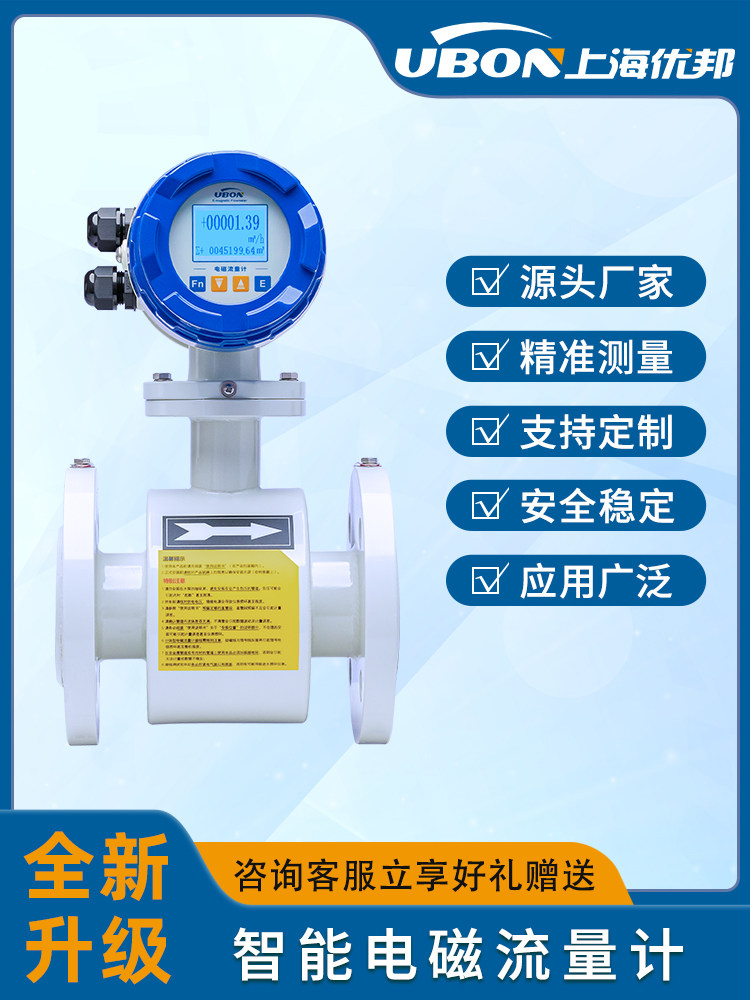 智能电磁流量计污水液防腐分体式一体化污水Dn100/50Ldg传感器