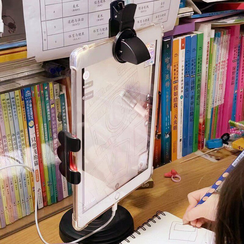网课折射镜头平板美术宝ipad前置摄像头钢琴网课直播陪练手机拐角
