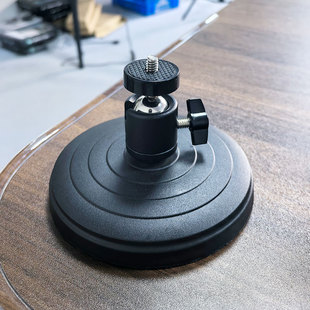 手机直播支架桌面1/4云台360度旋转加重圆盘底座矮款直播支架配件