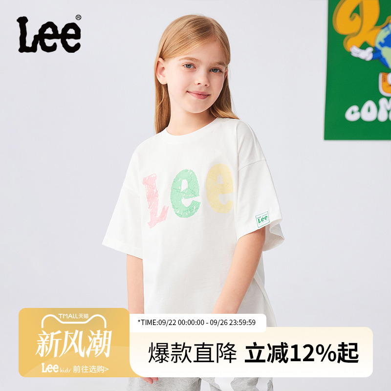 Lee男女童夏季短袖T恤2025新款