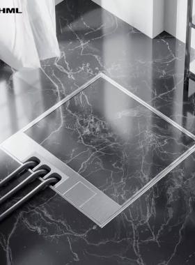 MSHML不锈钢银色超薄地插隐形嵌入式隐藏纯平净水器USB地面插座