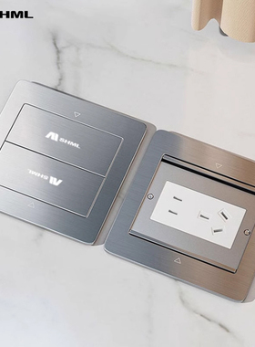 MSHML地插座不锈钢防溅水隐藏式银灰色4S店地面板强电五孔插座