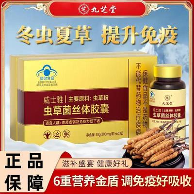 九芝堂威士雅虫草菌丝体胶囊增强免疫力低下者中老年人官方正品