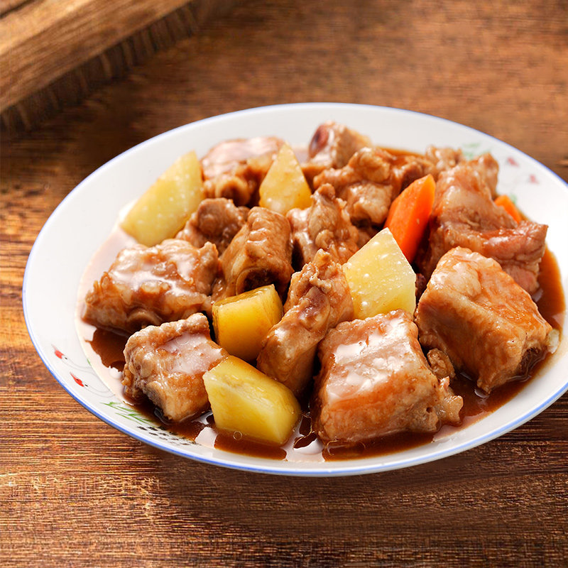 饭饭得土豆焖排骨200g和味特色美食坊预制菜网红成品菜加热即食菜