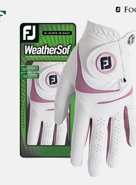 Footjoy高尔夫手套WeatherSof女士FJ双手手套6EIWPHB-199颜色随机