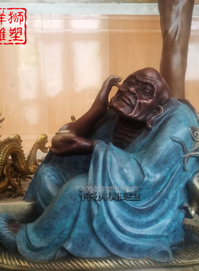 彩绘纯铜十八罗汉佛像摆件批发