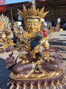 纯铜鎏金金刚萨埵佛像铸造大型