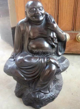 纯铜铸造十八罗汉佛像摆件定制