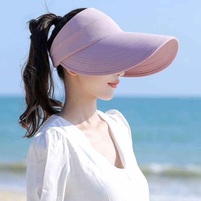 帽子女款冬季2025新款遮脸太阳帽大檐防紫外线防晒百搭遮阳帽洋气