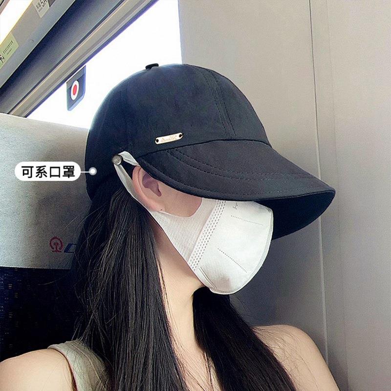 大头围鸭舌帽防晒帽子遮阳帽女士女款太阳帽2025款网红款韩版休闲