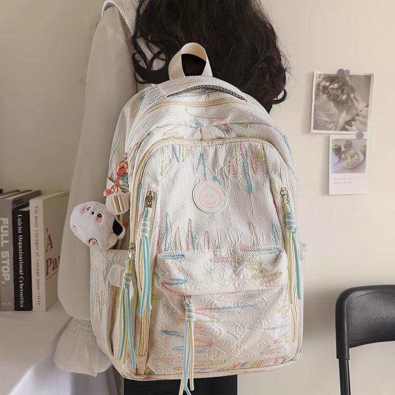 书包双肩包初中女生2026新款大容量旅游轻便百搭高中大学小背包
