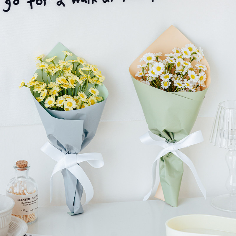 roomtour包装纸小雏菊花束手捧花假花仿真花摆设高端摆花拍照道具