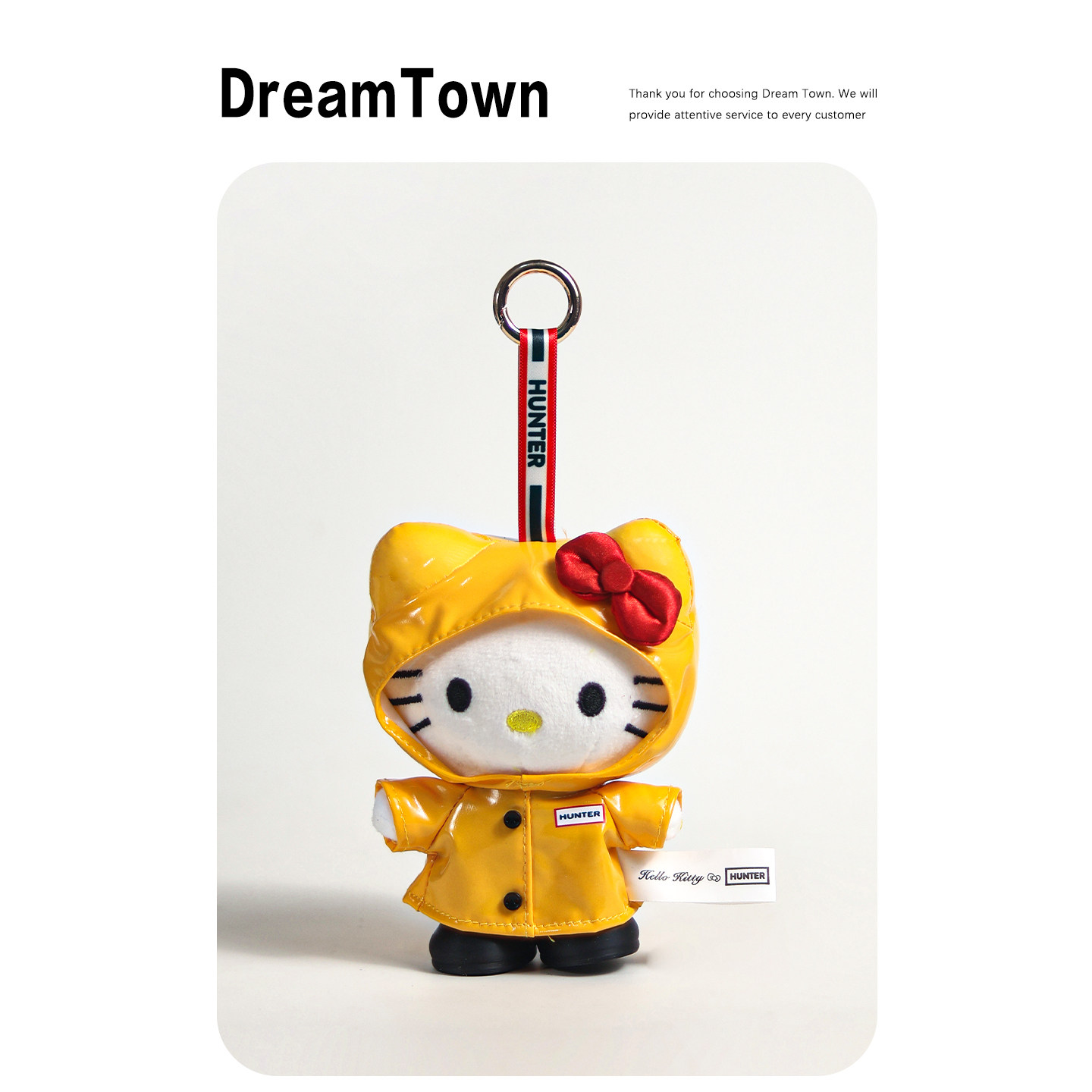 联名款雨衣kitty包包挂件图片