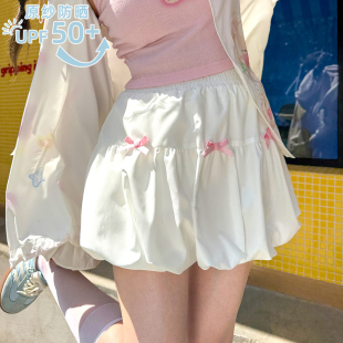 日常原纱防晒花苞短裙新款 森女部落原创甜美风简约高腰半身裙夏季