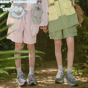 松紧腰短裤 休闲裤 2025年新款 女装 森女部落原创休闲纯色工装 夏季 裤