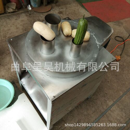 不锈钢半自动木薯红薯莲藕切圆片机 料推料下压定向切片厚薄能调