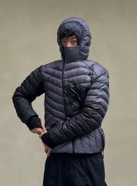 oarism 25AW 排骨羽绒服新品男防钻绒轻薄耐磨白鸭绒保暖连帽外套