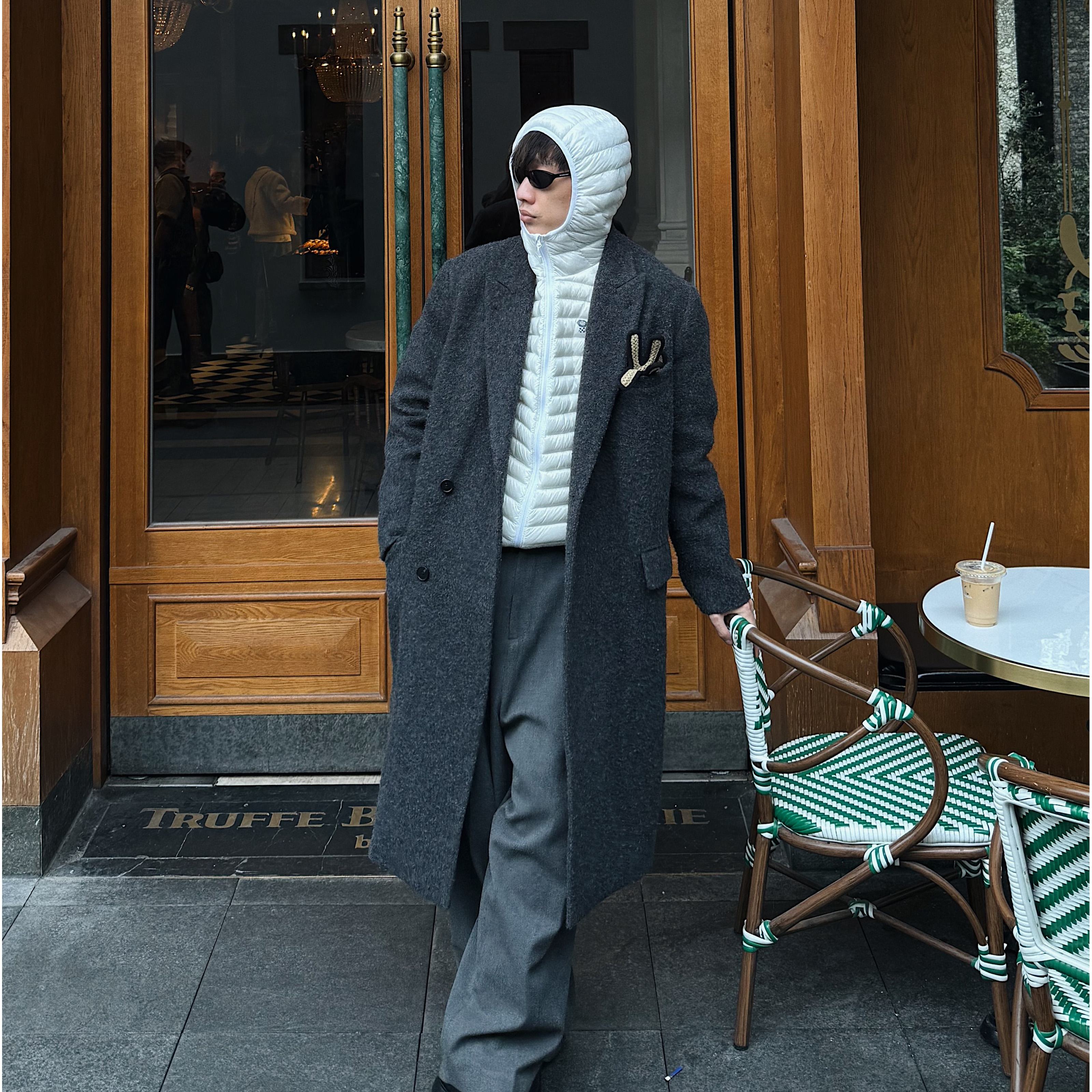 oarism纯羊毛西装毛呢大衣