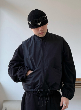 oarism 26SS 机能马甲新品日系拉链小众叠穿背心男女立领寇克船长