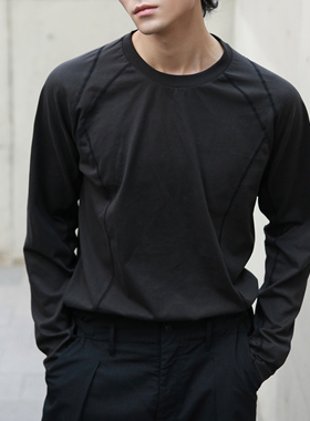 oarism 25AW 立体剪裁压胶T恤新品男女宽松纯棉机能洗水基础长袖