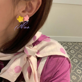 好好好 925纯银针防敏mini铆钉星星耳钉耳骨钉耳朵好有存在感