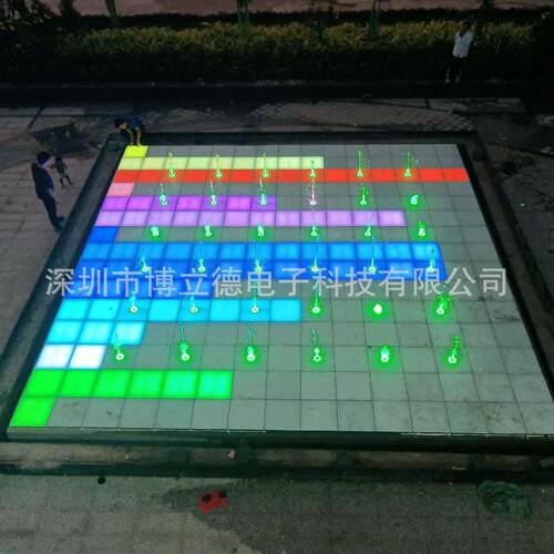 互动踏乐喷泉感应水景秀地音砖灯游水278乐旱喷设脚备安装户外网