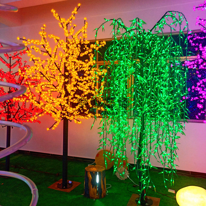 户外景观高品质LED樱花树灯 LED柳树 灯树 垂柳树灯 欲订从速