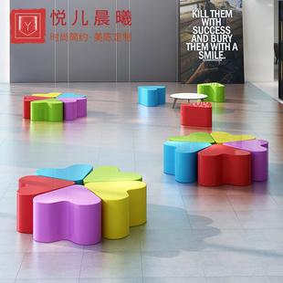 创意玻璃钢座椅商场休闲椅公共休息区等候座椅幼儿园凳子厂家直销