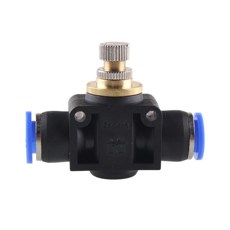 管道型接头LSA6 ESA8 10MM 12MM可调截流气动接头 可调流量管接头